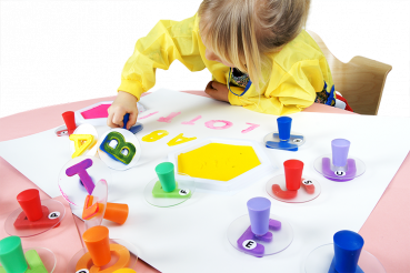 Moosgummi-Stempel ""Kleinbuchstaben - Bunt"", 30 Teile""